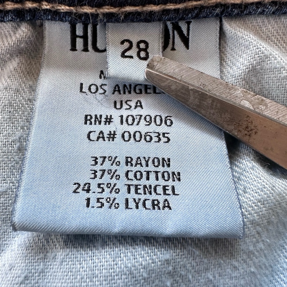 Hudson USA Bootcut Jeans Womens 28 Low Rise Flap Pocket Stretch Denim 28x30 Sz S - Picture 6 of 16